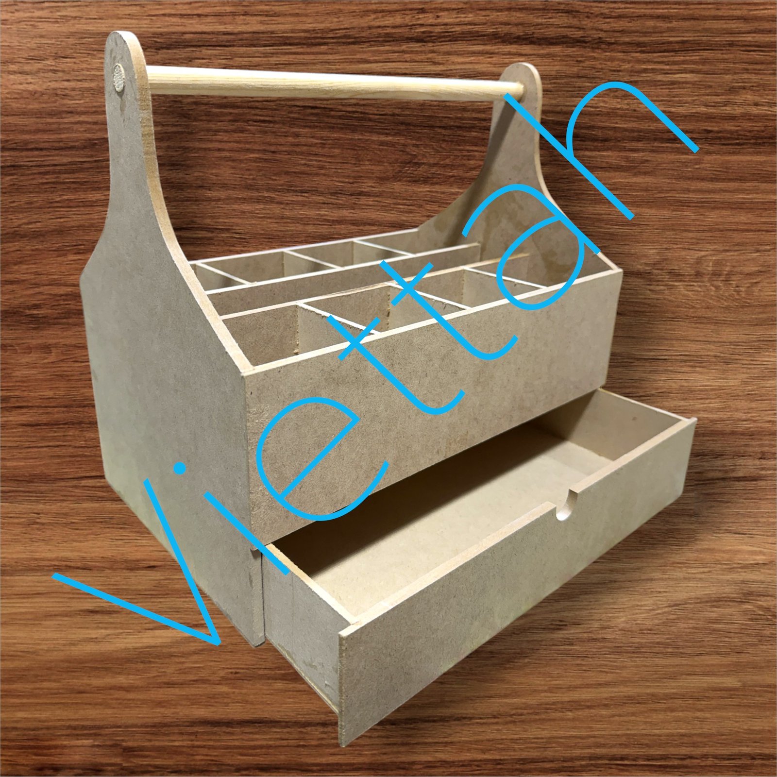 PORTA PINCEL CON CAJON GRANDE 20 X 30 X 28.9