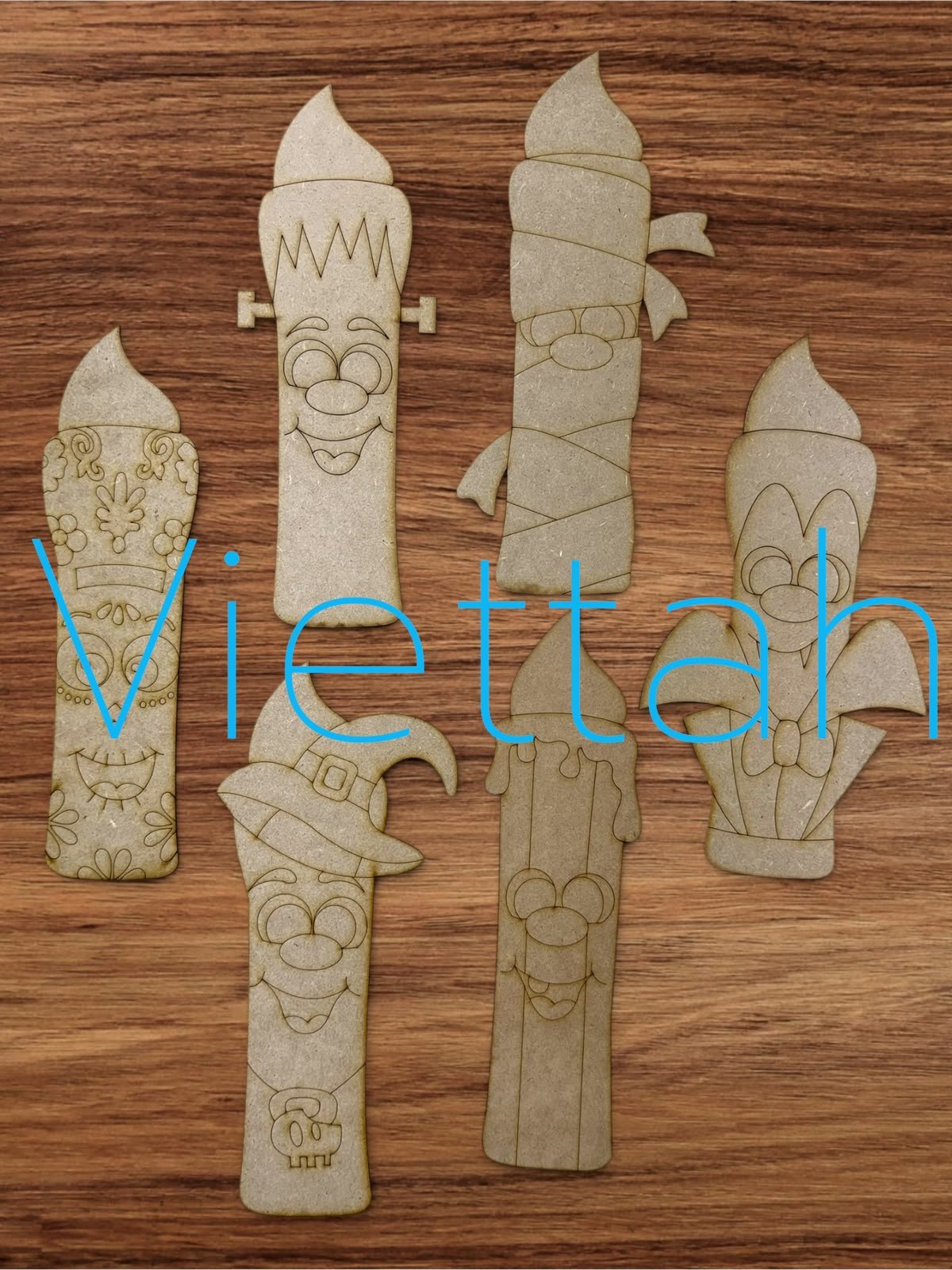 JUEGO DE 6 VELAS HALLOWEEN Y MUERTOS