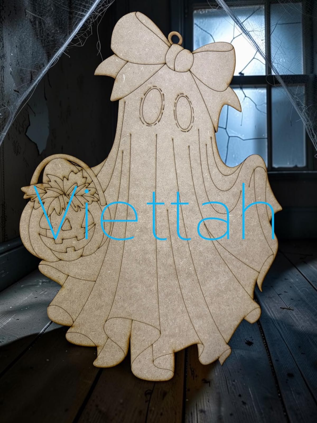 FANTASMA NIÑA CON MOÑO, TRANSPARENTE