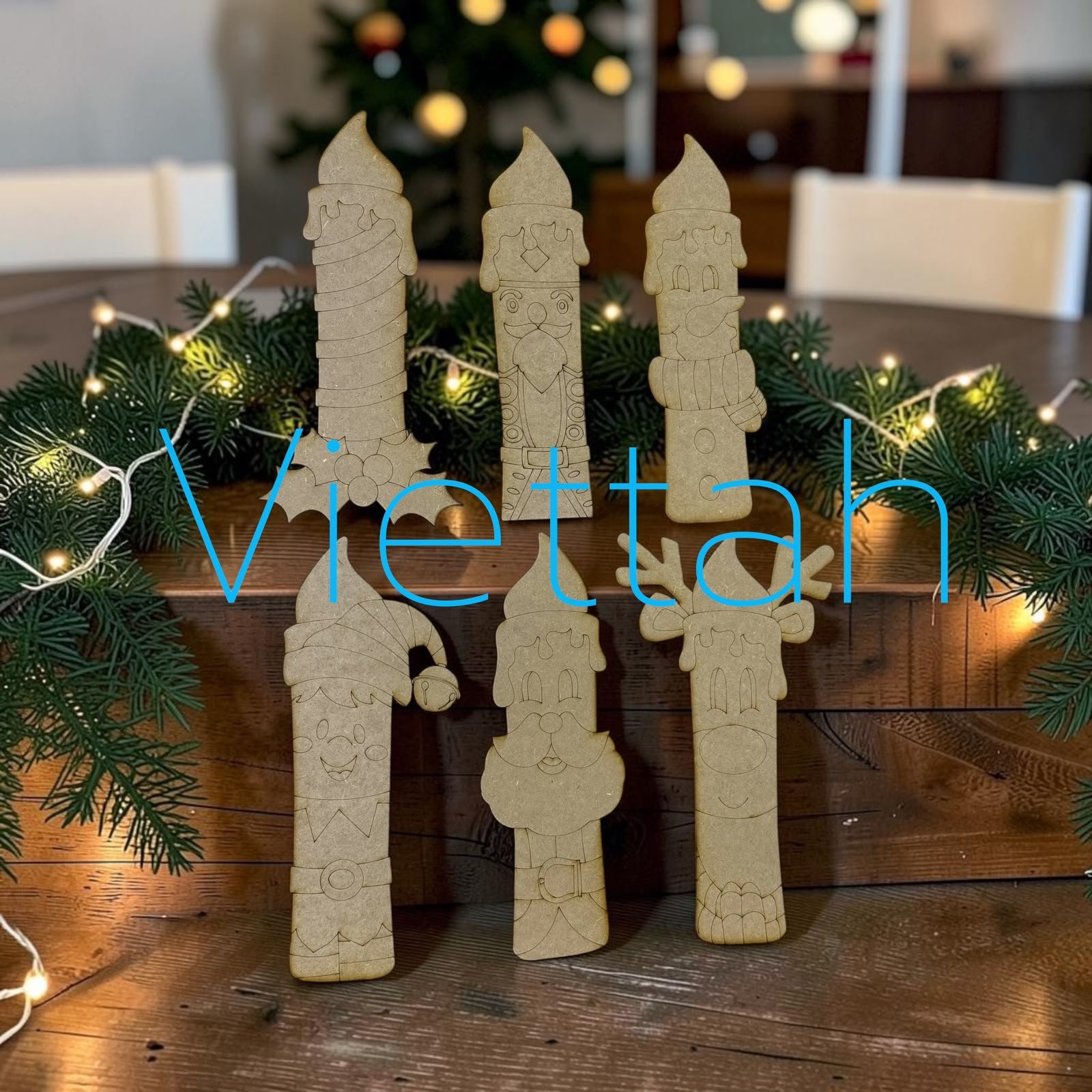 VELAS NAVIDAD 6 PIEZA, FLAMA