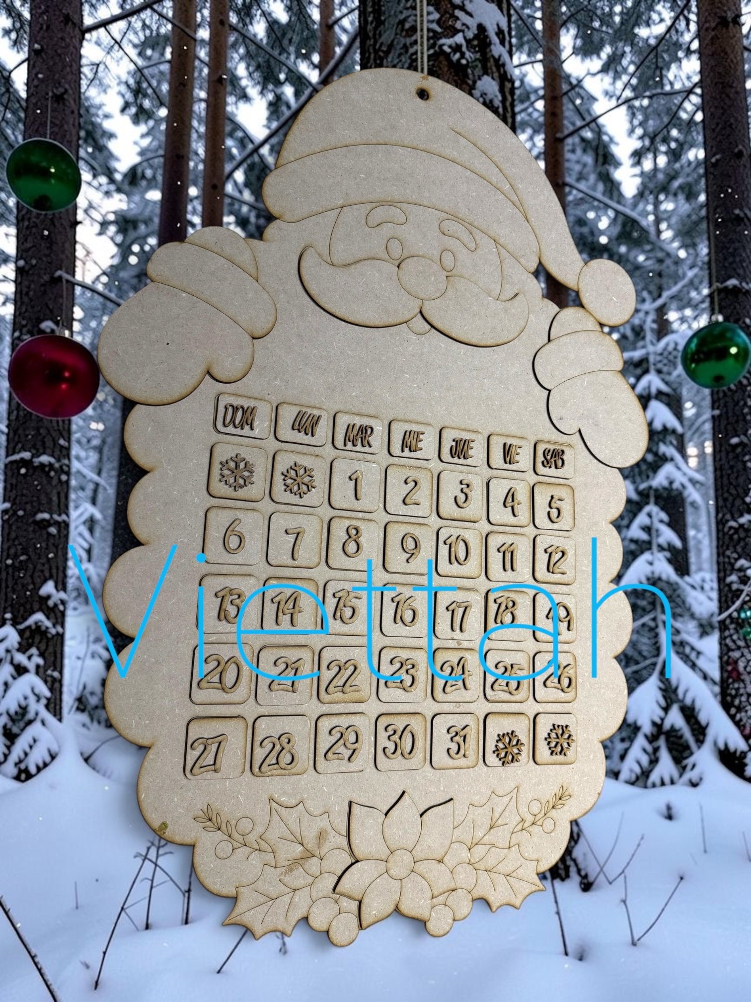 CALENDARIO DE SANTA NAVIDEÑO CUADRITO